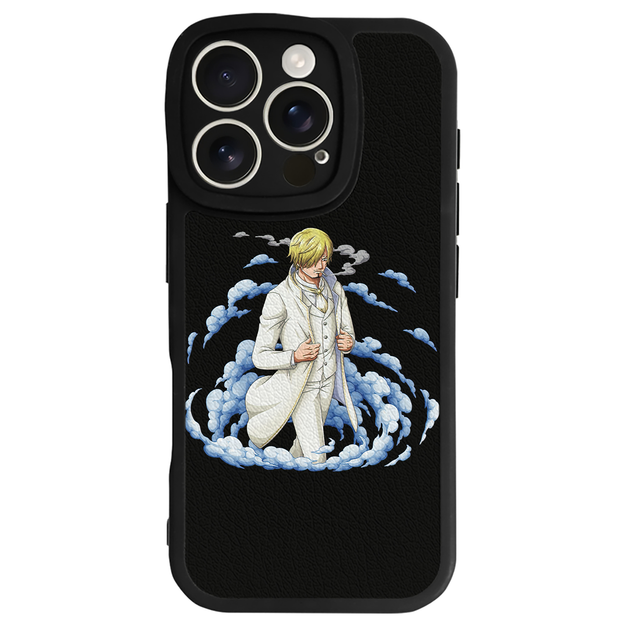 （画像用） ワンピース サンジ ONE PIECE Sanji 【iPhone 16シリーズ対応】シリコンスマホケース（レザー調） 材質：シリコン